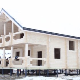 Фото дома из клееного бруса