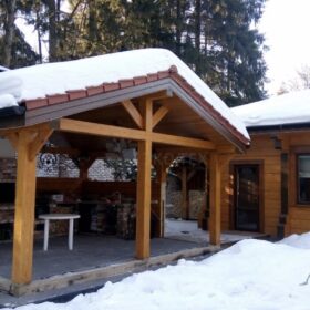 Фото дома из клееного бруса