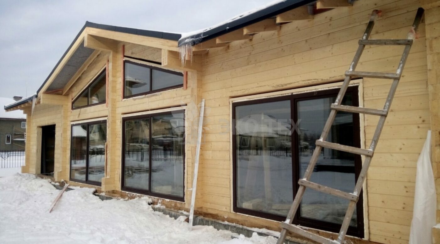 Фото дома из клееного бруса