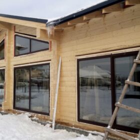 Фото дома из клееного бруса