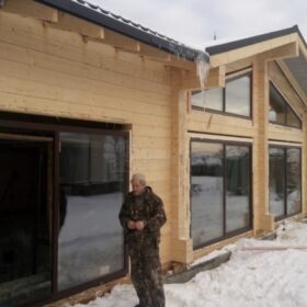 Фото дома из клееного бруса