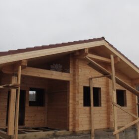 Фото дома из клееного бруса