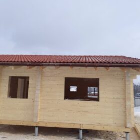 Фото дома из клееного бруса