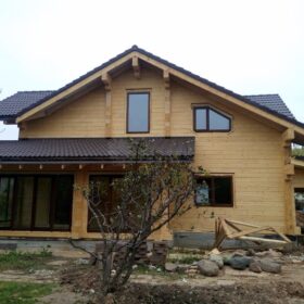 Фото дома из клееного бруса