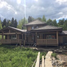 Фото дома из клееного бруса