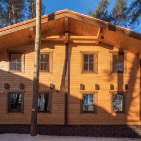 Фото дома из клееного бруса