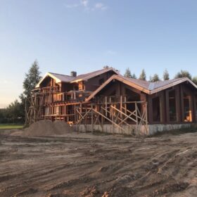 Фото дома из клееного бруса