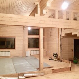 Фото дома из клееного бруса