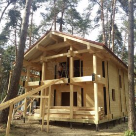 Фото дома из клееного бруса