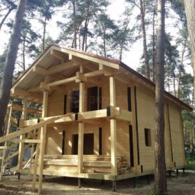 Фото дома из клееного бруса