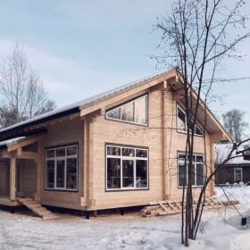 Фото дома из клееного бруса