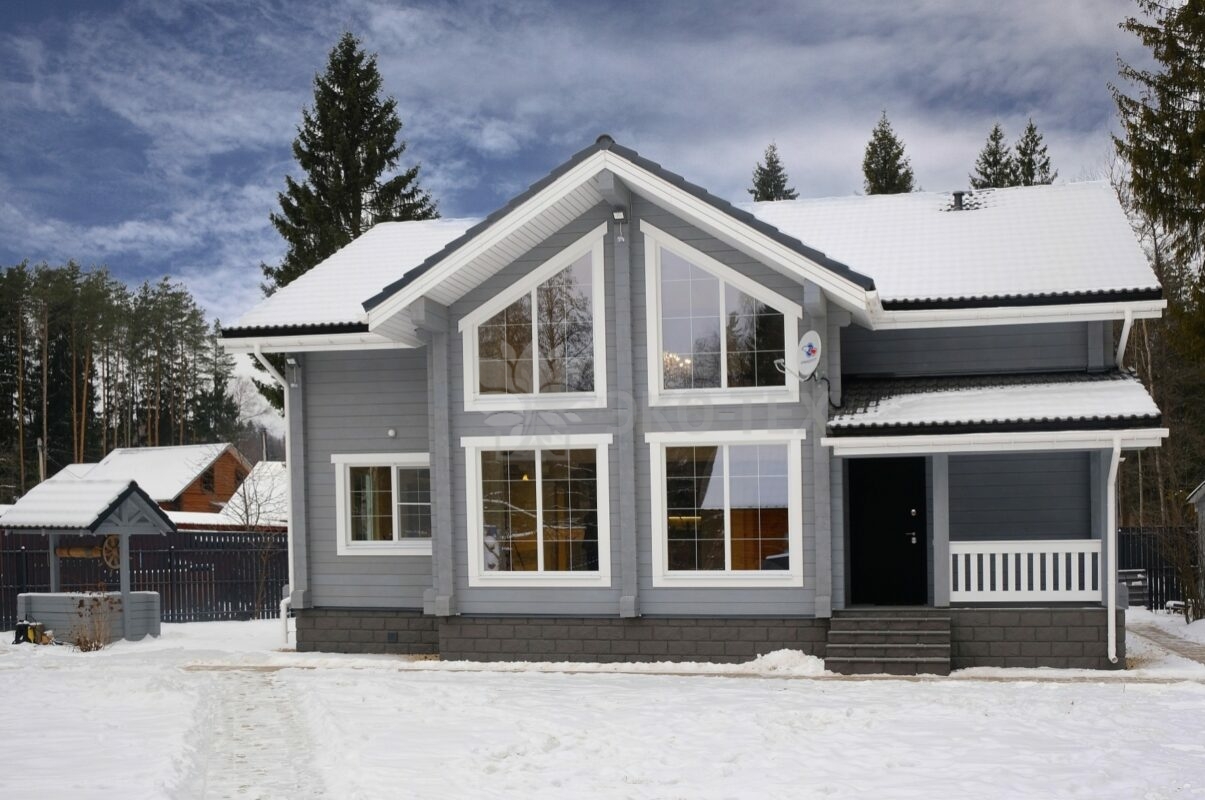 Фото деревянный дом из клееного бруса по проекту "Крым"