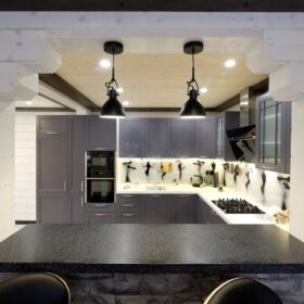 Фото деревянный дом из клееного бруса по проекту "Крым"