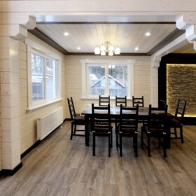 Фото деревянный дом из клееного бруса по проекту "Крым"