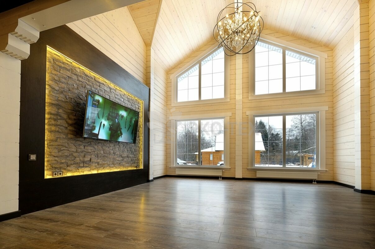 Фото деревянный дом из клееного бруса по проекту "Крым"