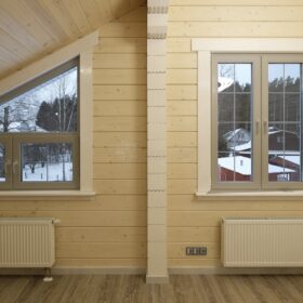 Фото деревянный дом из клееного бруса по проекту "Крым"