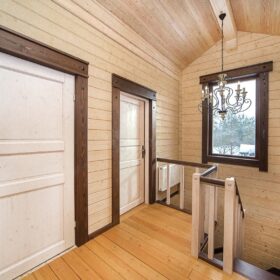 Фото деревянный двухэтажный дом из клееного бруса по проекту "Вольтер"