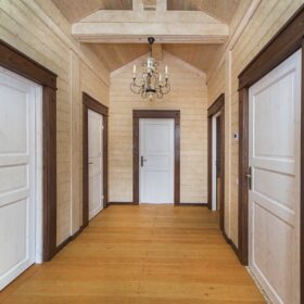 Фото деревянный двухэтажный дом из клееного бруса по проекту "Вольтер"