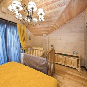 Фото деревянный двухэтажный дом из клееного бруса по проекту "Вольтер"