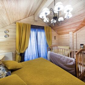 Фото деревянный двухэтажный дом из клееного бруса по проекту "Вольтер"