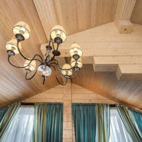 Фото деревянный двухэтажный дом из клееного бруса по проекту "Вольтер"