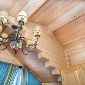 Фото деревянный двухэтажный дом из клееного бруса по проекту "Вольтер"