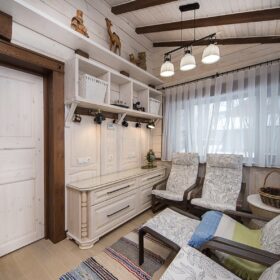 Фото деревянный двухэтажный дом из клееного бруса по проекту "Вольтер"