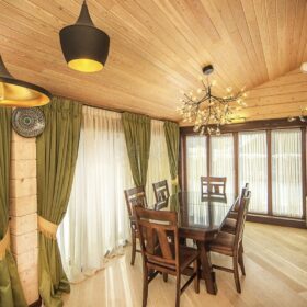 Фото деревянный двухэтажный дом из клееного бруса по проекту "Вольтер"