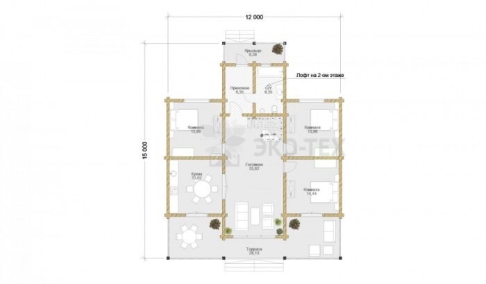Проект дома Гарда клееный брус
