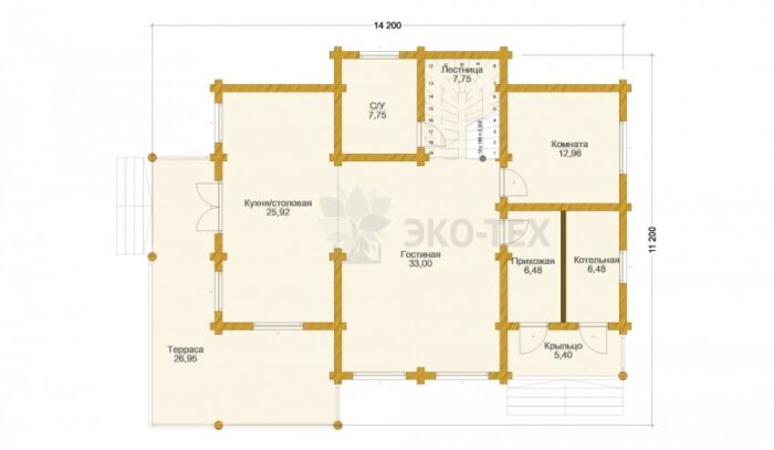 Проект дома Черемуха оцилиндрованное