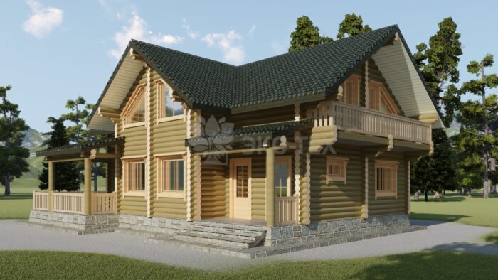 Проект дома Черемуха оцилиндрованное