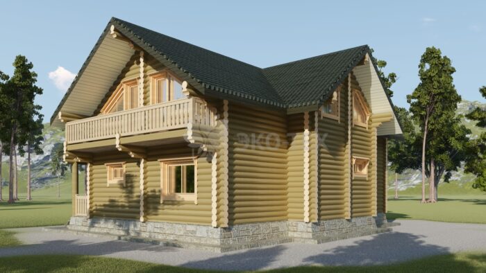 Проект дома Черемуха оцилиндрованное