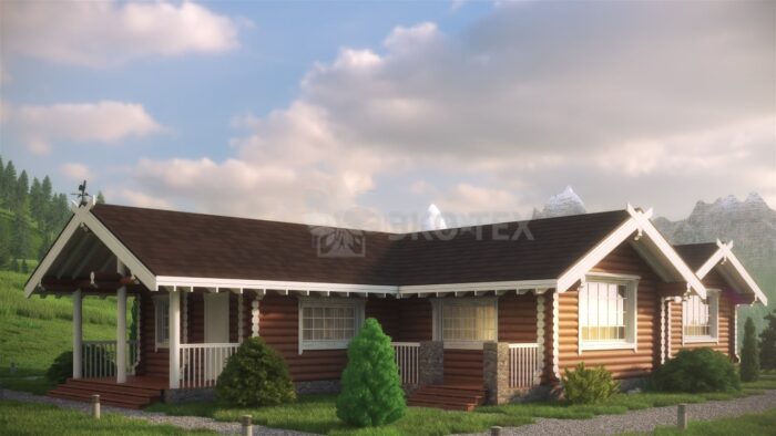 Проект дома Хижина Лесника оцилиндрованное