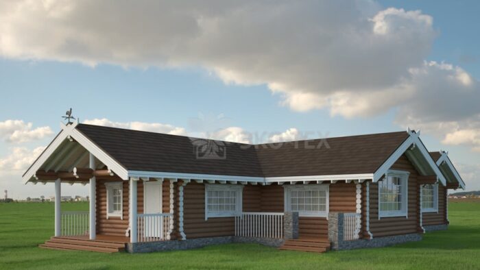 Проект дома Хижина Лесника оцилиндрованное