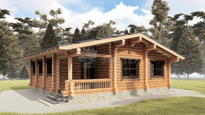 Проект бани Хобарт оцилиндрованное бревно