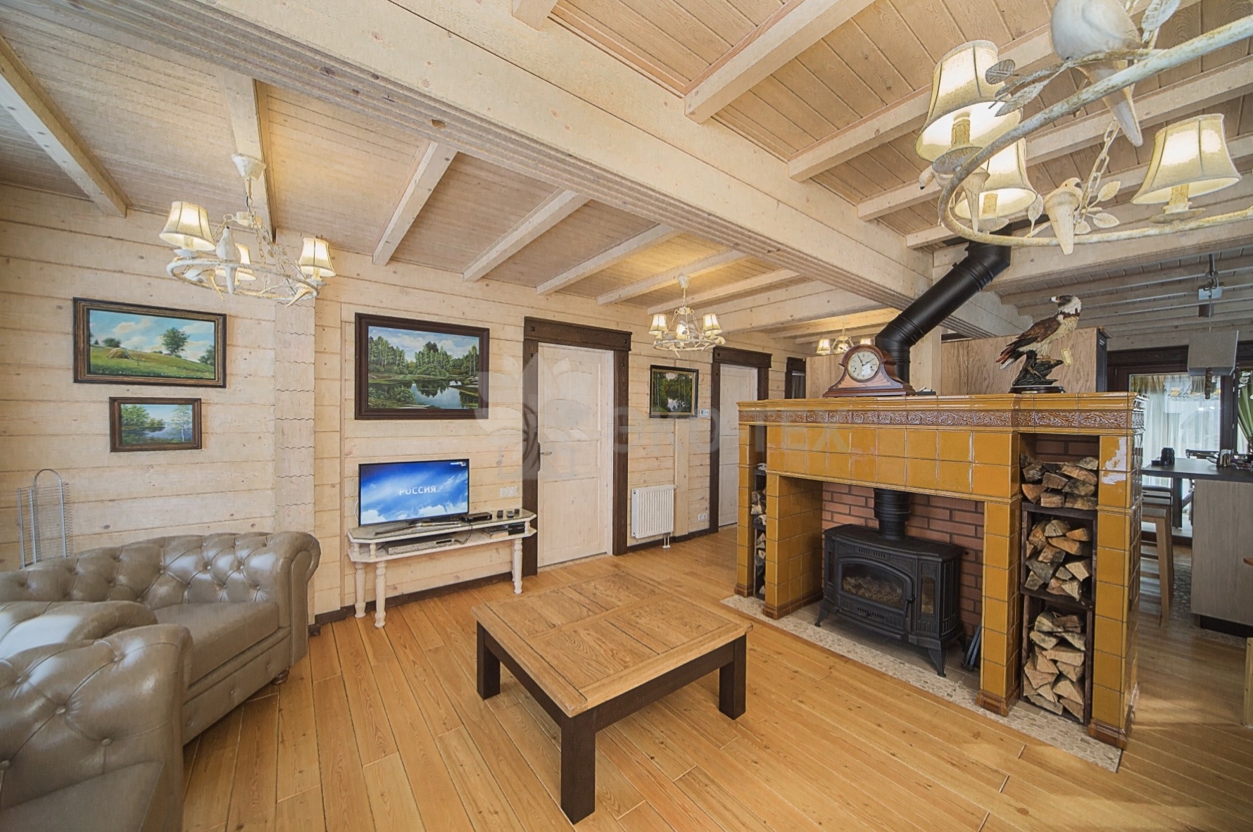 Фото интерьеры деревянных домов