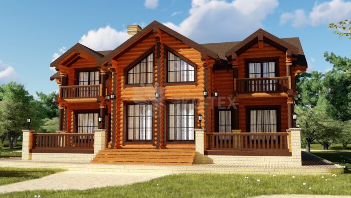 Проект дома Янтарь оцилиндрованное