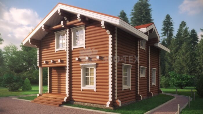 Проект дома Жаворонки оцилиндрованное