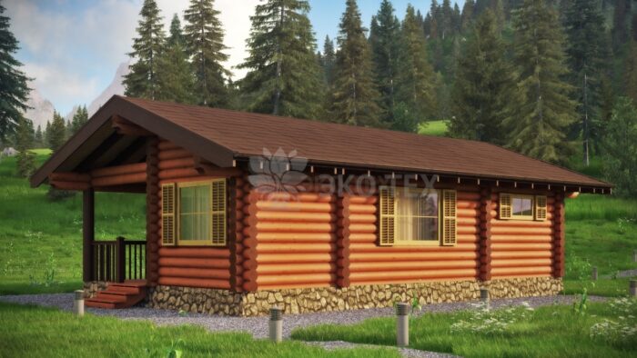 Проект дома Капри оцилиндрованное бревно