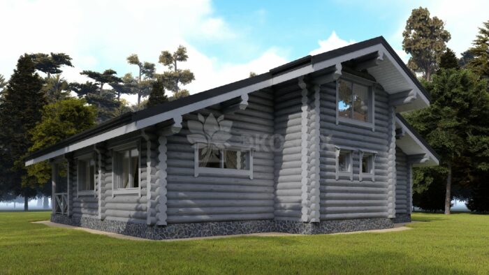 Проект дома Котка оцилиндрованное бревно