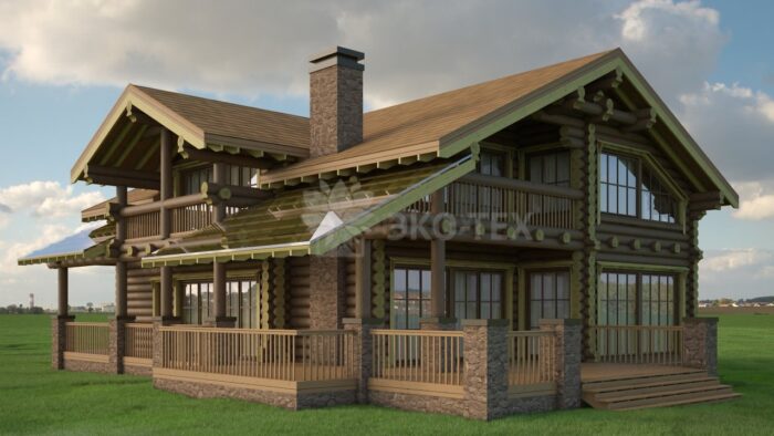 Проект дома Алина оцилиндрованное бревно