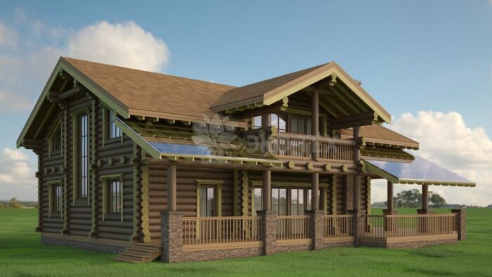 Проект дома Алина оцилиндрованное бревно