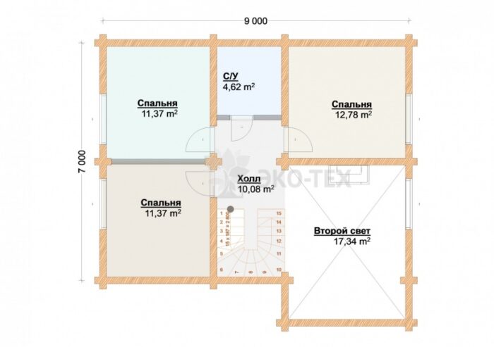Проект дома Лесная сказка клееный брус