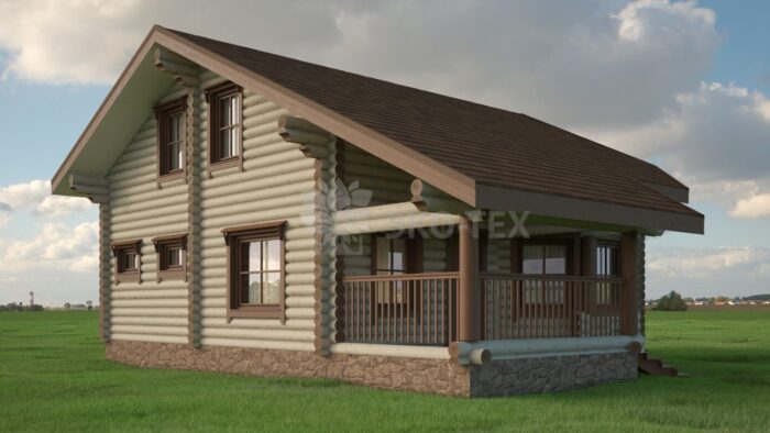 Проект дома Лесник оцилиндрованное бревно