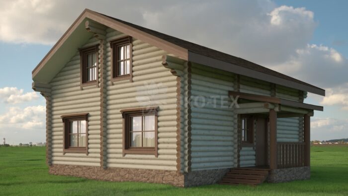 Проект дома Лесник оцилиндрованное бревно