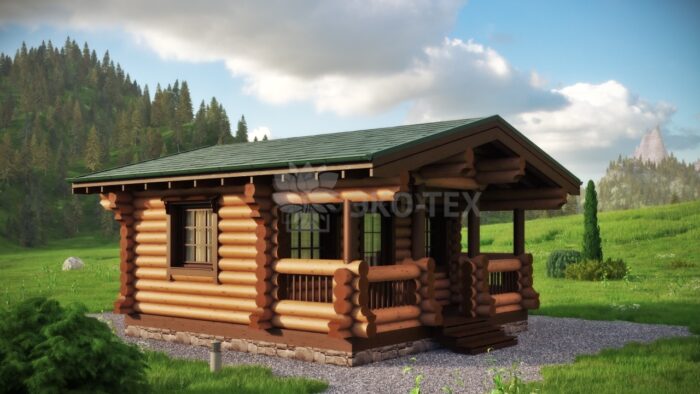 Проект дома Лукоморье оцилиндрованное бревно