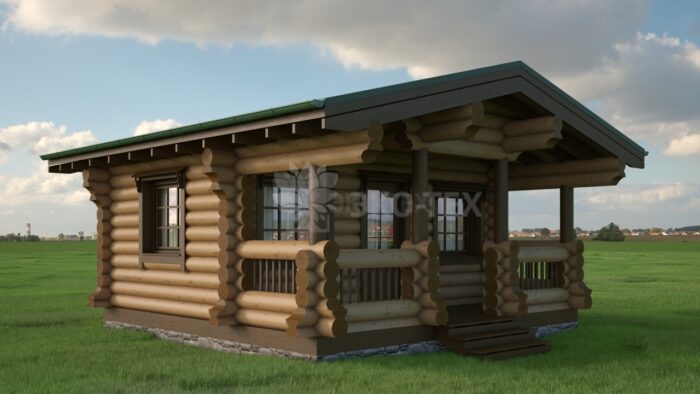 Проект дома Лукоморье оцилиндрованное бревно