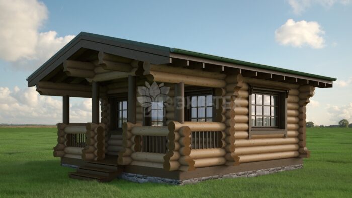 Проект дома Лукоморье оцилиндрованное бревно
