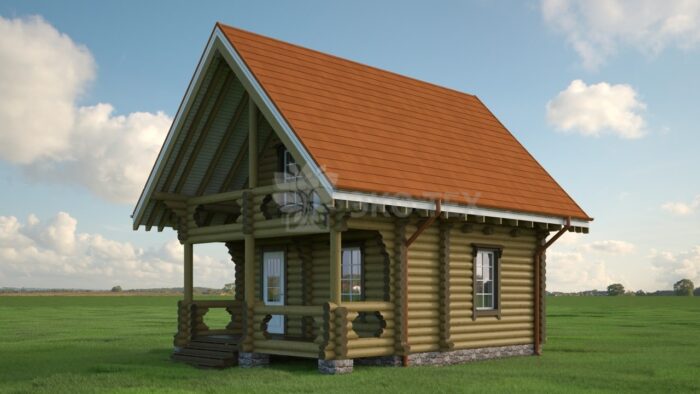 Проект бани Надежда оцилиндрованное бревно