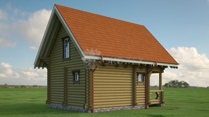 Проект бани Надежда оцилиндрованное бревно